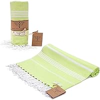 Vista 15 de SMYRNA TURKISH COTTON Classical Series - Toalla de playa turca original, prelavada, 37 x 71 pulgadas, toalla de baño peshtemal y turca para spa