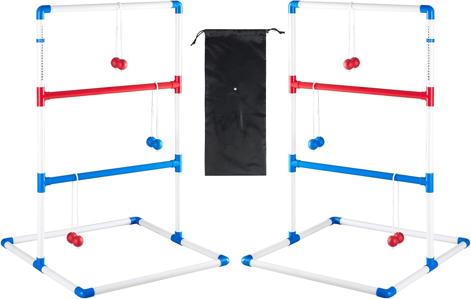 NEWBULIG Ladder Toss Game, Ladderball Golf Set with Tossing Balls, Ladder Ball Games for Outdoor Lawn, Yard & Backyard for Family, Adults & Kids, Complete with 6 Bolas, Score Trackers & Carry Bag
