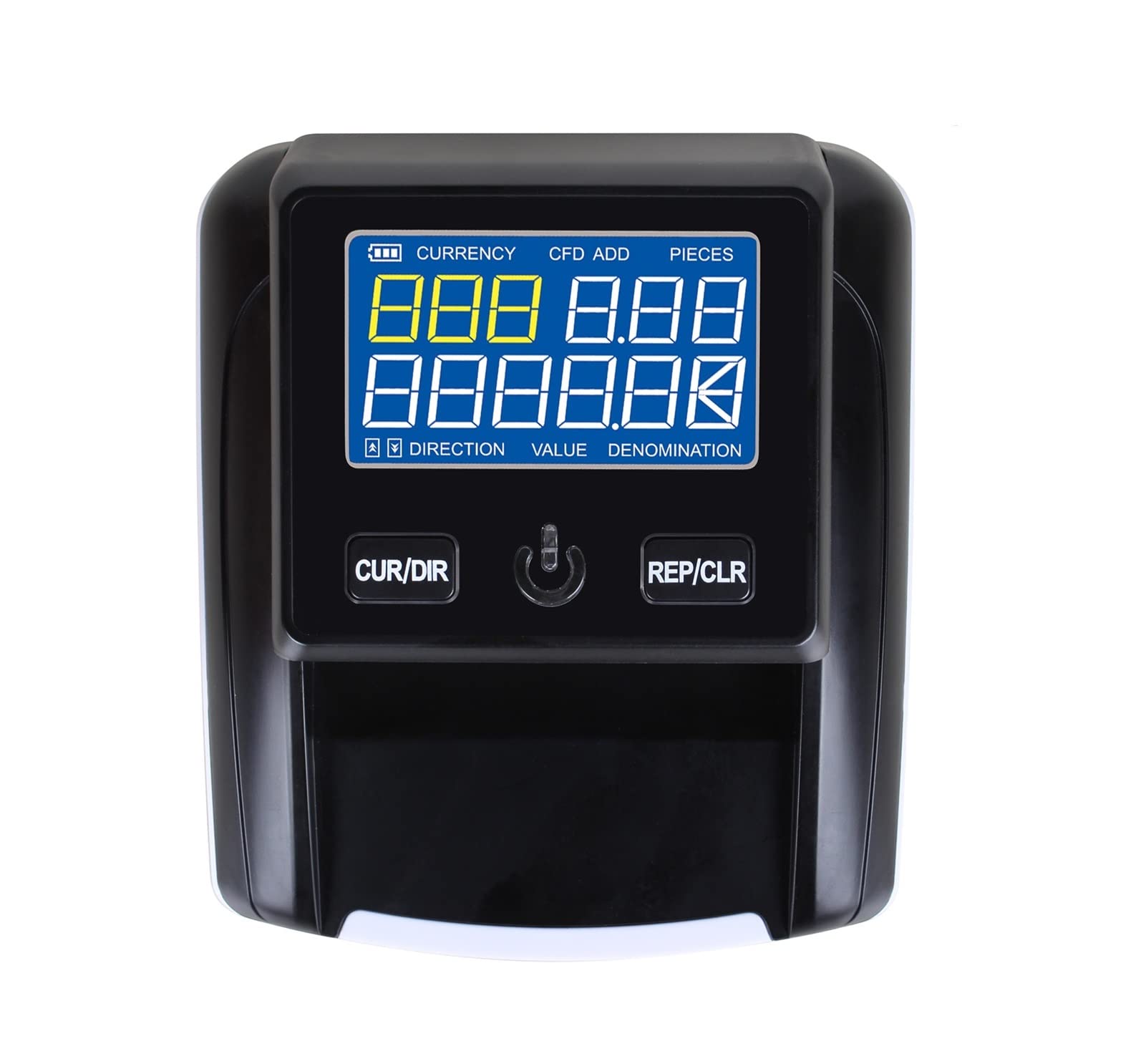 WDSOPK Money Counting Machine Banknote Money Detector Banknote Cash Counter Using MG/IR/DD Test Detector Counterfeit Currency Detector (Grijs)