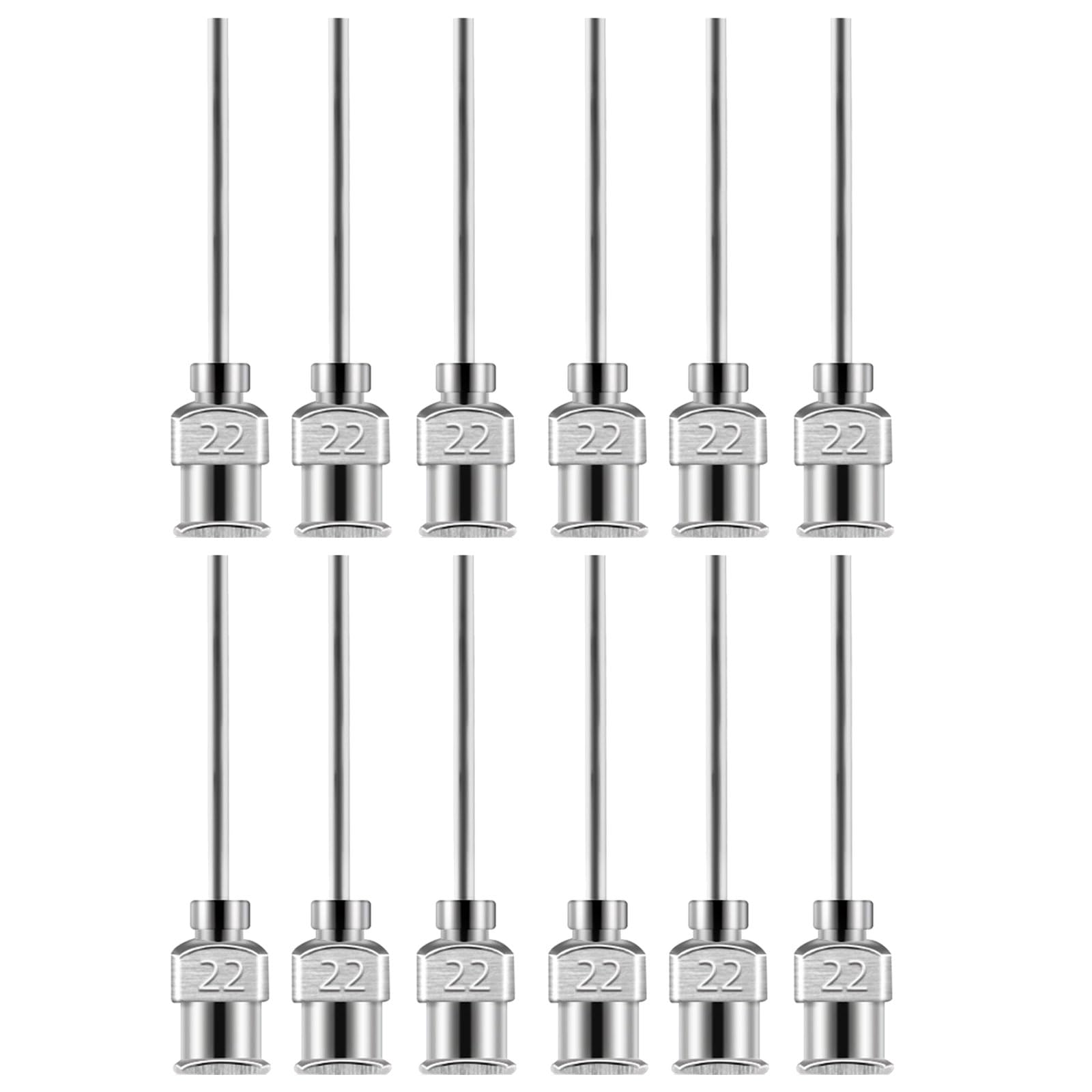 Uqezagpa 22G 12Pcs 38Mm Dispensing Needle Featuring Smooth Flows And Stainless Steel Construction For Precisions Tasks Lab Dispensing Needle & Accessories