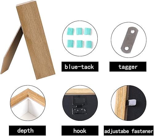 Miniatura 5 de Shadow Box - Marco de fotos de 6 x 8 pulgadas con plexiglás HD de madera profunda, caja de memoria para flores, boletos, recuerdos, medallas, arte y