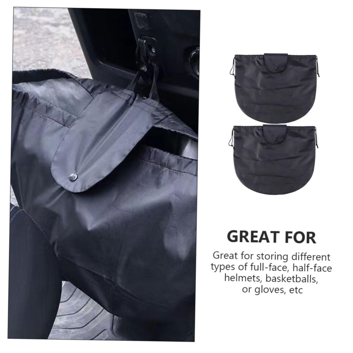 DECHOUS 3sets 2pcs Drawstring Motorcycle Storage Bags Lightweight Pouches for Bike Travel Breathable Design for Easy Carrying and Protection 2pcs*3
