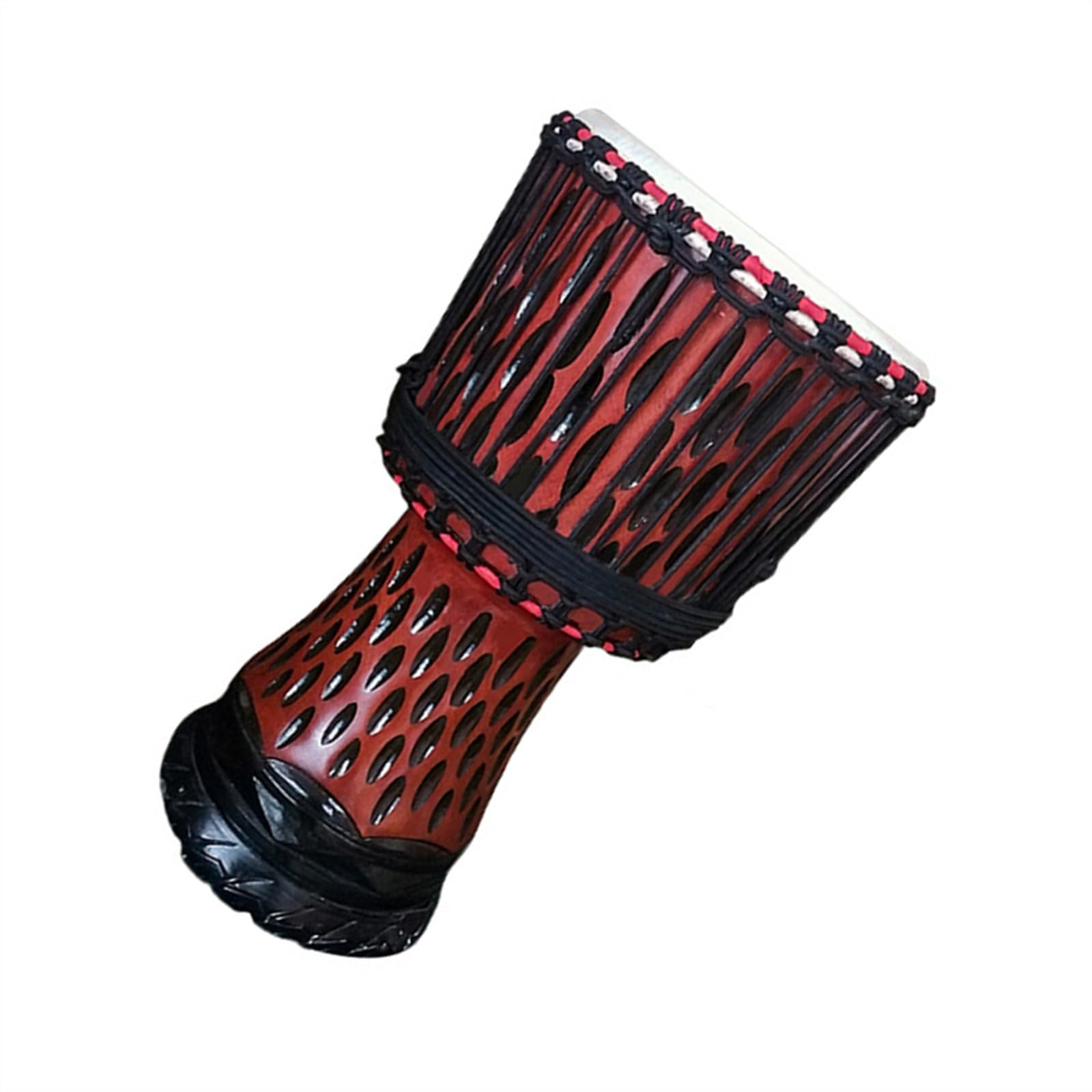 Profesjonalny Djembe Standardowy 10-calowy Mahoniowy Afrykański Bęben Z Koziej Skóry Dla Dorosłych, Afrykański Tamburyn (Color : E)