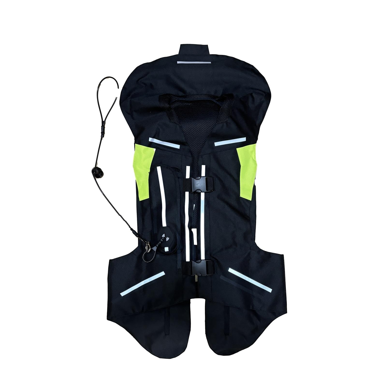 Chaleco Airbag for Moto 4 Estaciones Reutilizable, Talla Ajustable, Con Cinta Reflectante for Bicicletas Y Chaquetas Ecuestres