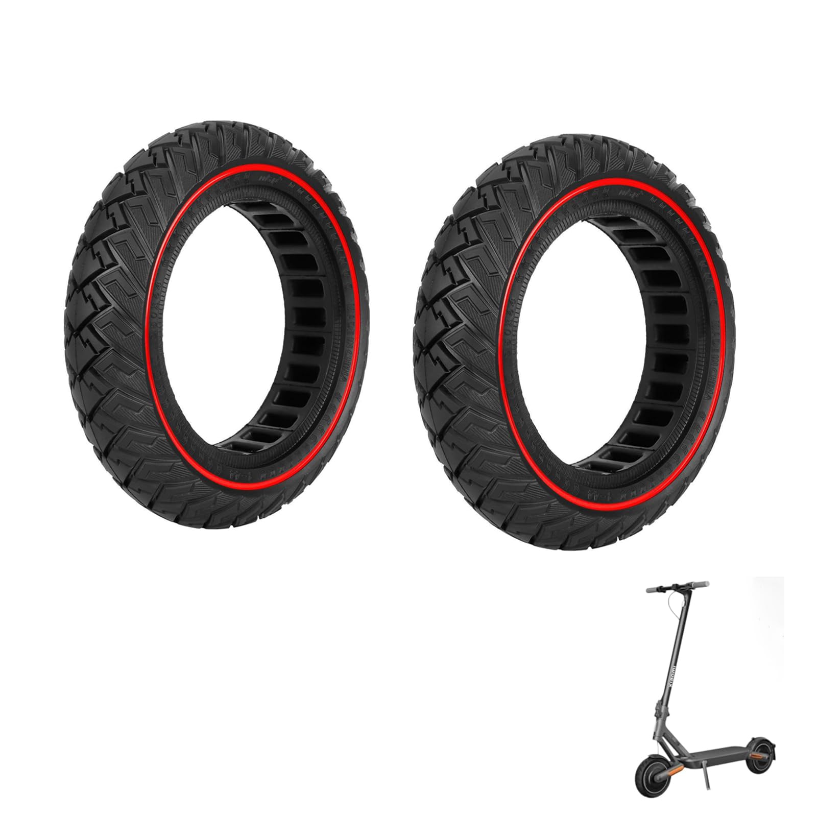 Neumáticos de goma maciza Okandomo para Xiaomi 4: neumáticos de recambio ultrarresistentes de 10 pulgadas, 250 x 64, para todo terreno, resistentes al desgaste. Accesorios para patinete eléctrico