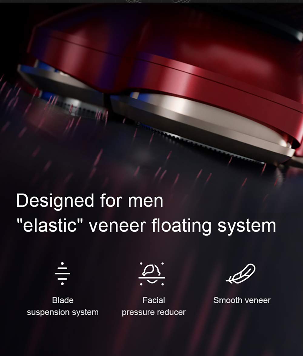 SOOCAS Rasoio elettrico da uomo, rasoio elettrico da uomo, bagnato e asciutto, IPX7 impermeabile rotativo per il viso, rasoio portatile senza fili, ricaricabile tramite USB, per marito papà, nero