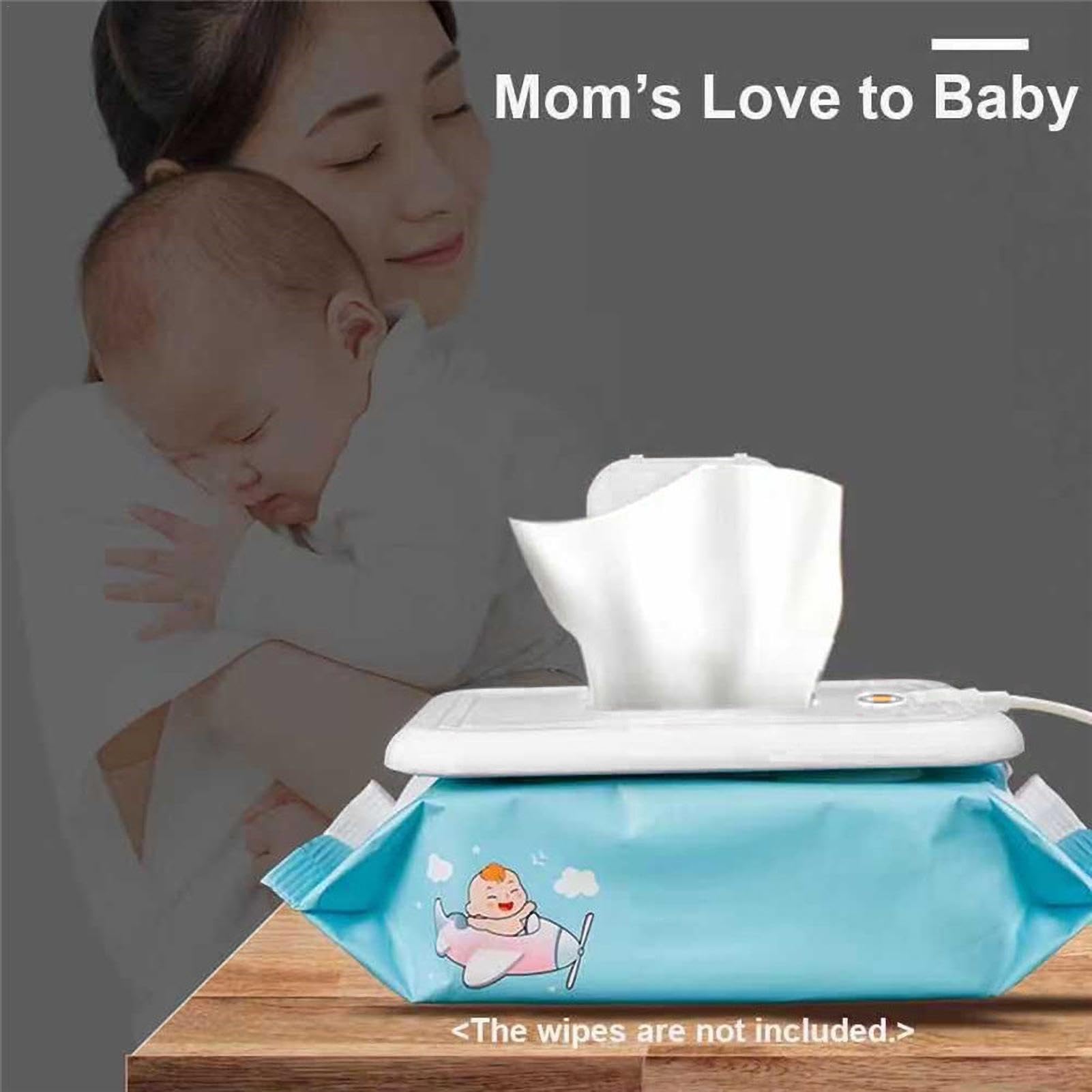 Calentador de toallitas para bebés,Calentador de toallitas húmedas ultra fino para toallitas de bebé - Calentador de toallas húmedas de gran capacidad para bebés, almohadilla térmica de papel, caja de