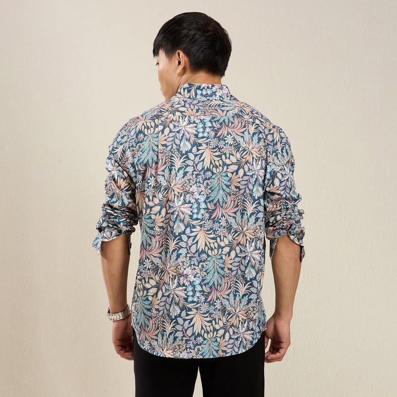 Image of MARK & ALBERT Men's Slim Fit Cotton Formal Shirt