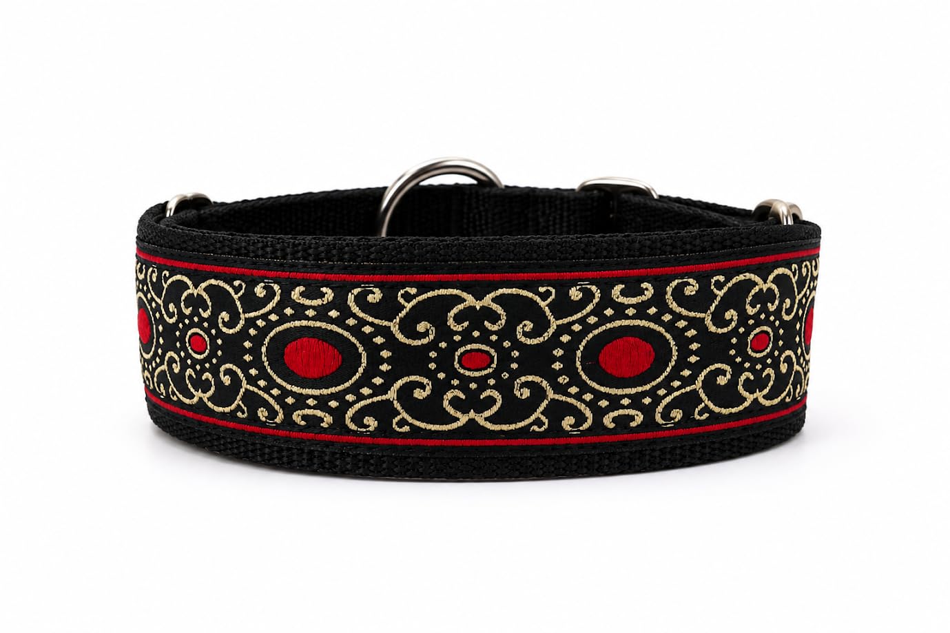 Martingale Hundehalsband 4cm breit, verstellbar, Zugstopp, bis 48cm Hals- 54cm Kopfumfang