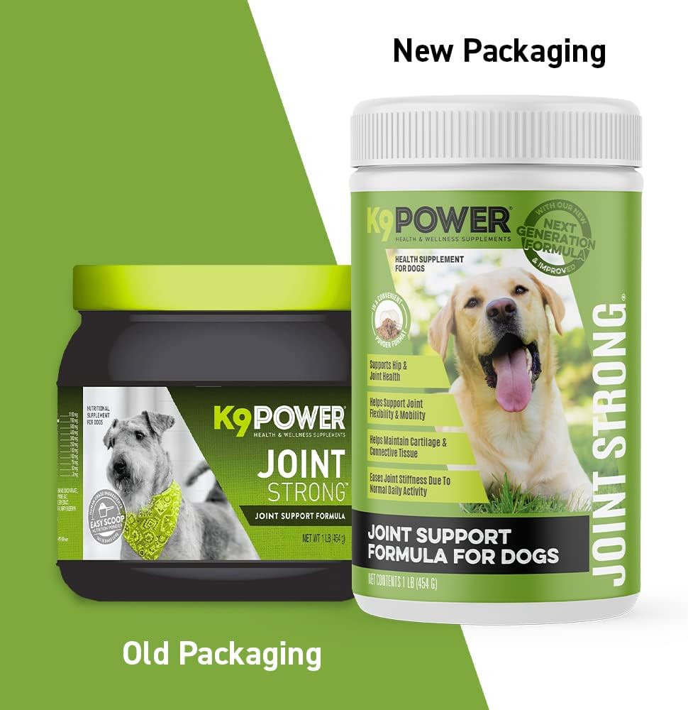 K9Power Joint Strong – Dog Joint Supplement for Mobility, Pain & Inflammation Relief – Glucosamine, Chondroitin, Collagen, Curcumin, Omega 3s, CMO, Green Tea – Ideal for Arthritis & Joint Protection