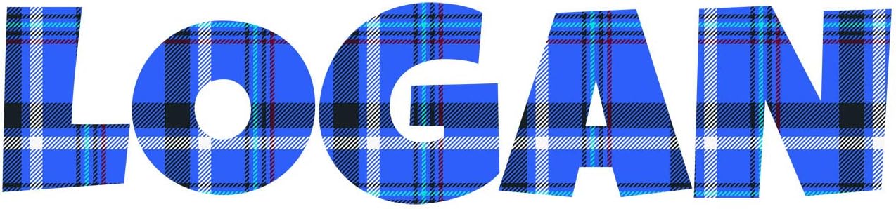 VWAQ Plaid Personalized Name Wall Decal - Lumberjack Custom Decor Kids Room - GN8 …