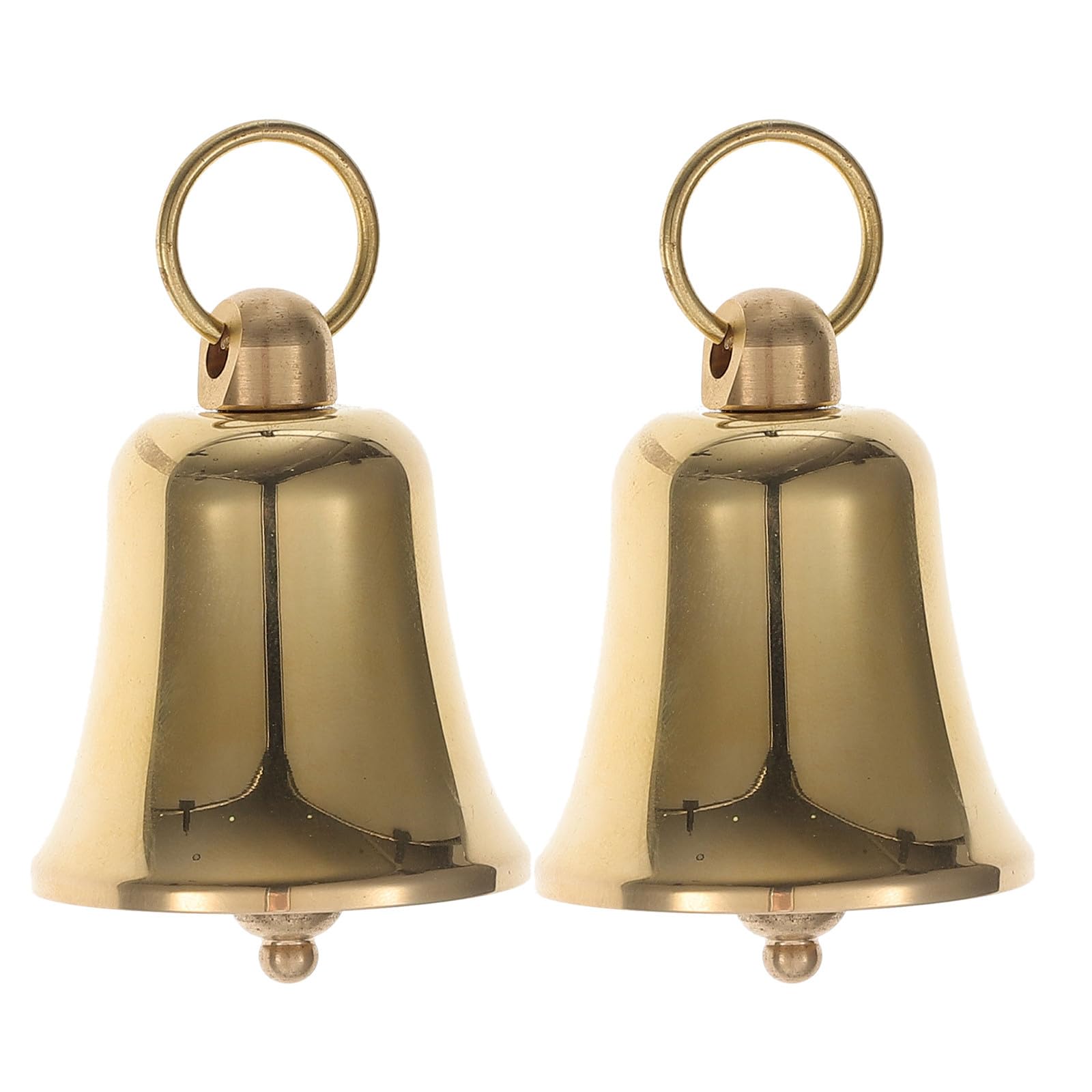 Homoyoyo 2 campanelle di Natale per decorazioni: piccole campane in ottone da 2" per campanelli eolici, campanelli per l'addestramento alla pulizia dei cani, decorazioni per matrimoni