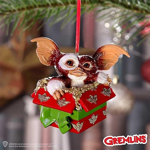 Miniatura 8 de Nemesis Now Gremlins Gizmo - Adorno colgante de regalo, 3.9 in, resina, mercancía oficial de Gremlins, decoración de Navidad, fundido en la mejor