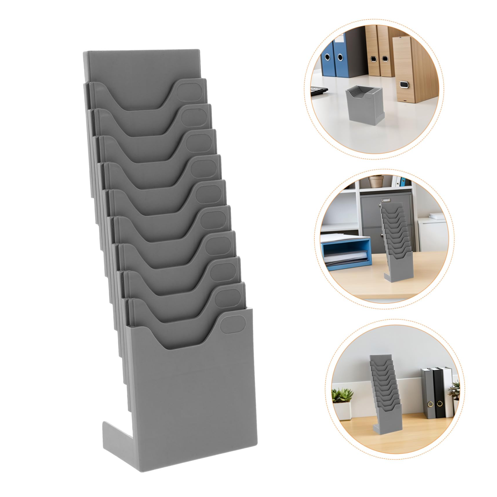 Veemoon 4pezzi Porta Tessere in Piedi Da Espositore Verticale Con Scomparti Per Ordinamento Materiali Magazzino e Archiviazione Presenze Dipendenti Porta Biglietti Da Visita in Plastica