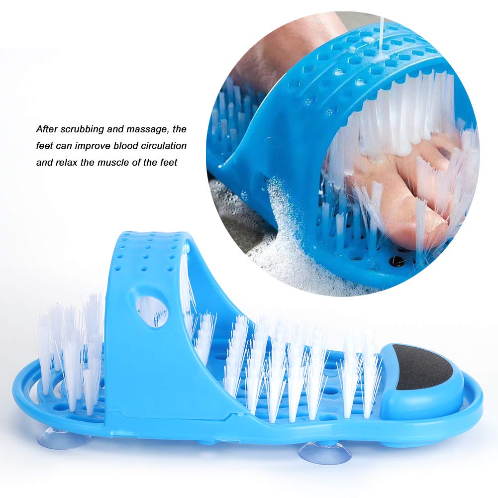 Fdit Chausson de Nettoyage des Pieds, Brosse de Nettoyage des Pieds, épurateur de Pied d'aspiration pour Douche de Lavage, Pantoufles de Masseur de Spa