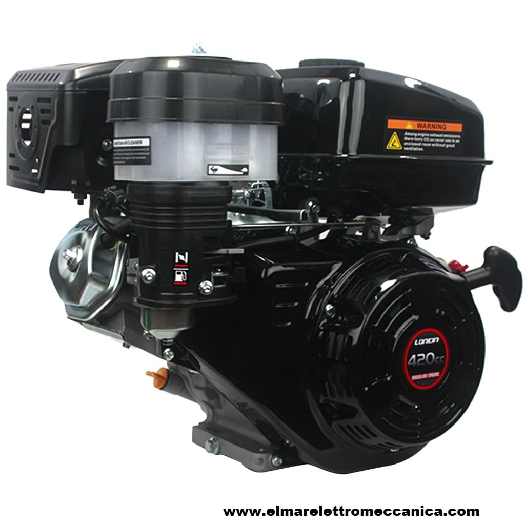Generico 14 HP LONCIN G420 FL Motore Benzina Albero 4 Tempi Conico 23 Mm