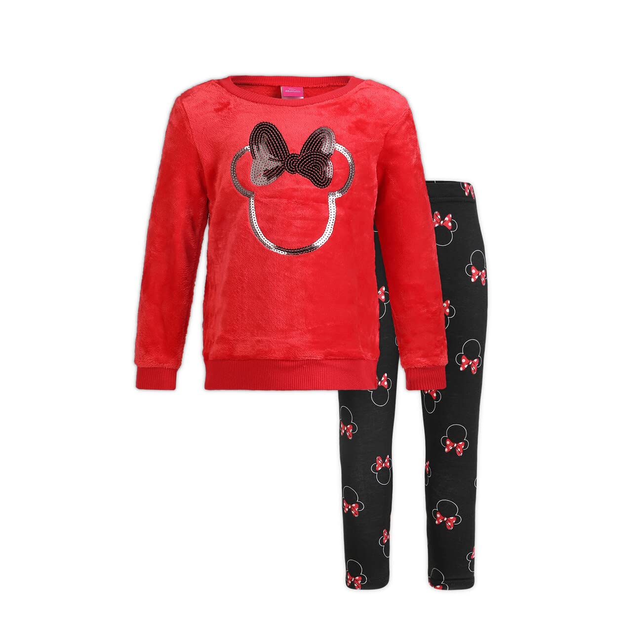 Minnie Mouse Girls Sweater and Legging Pants Set for Toddler and Little Kids