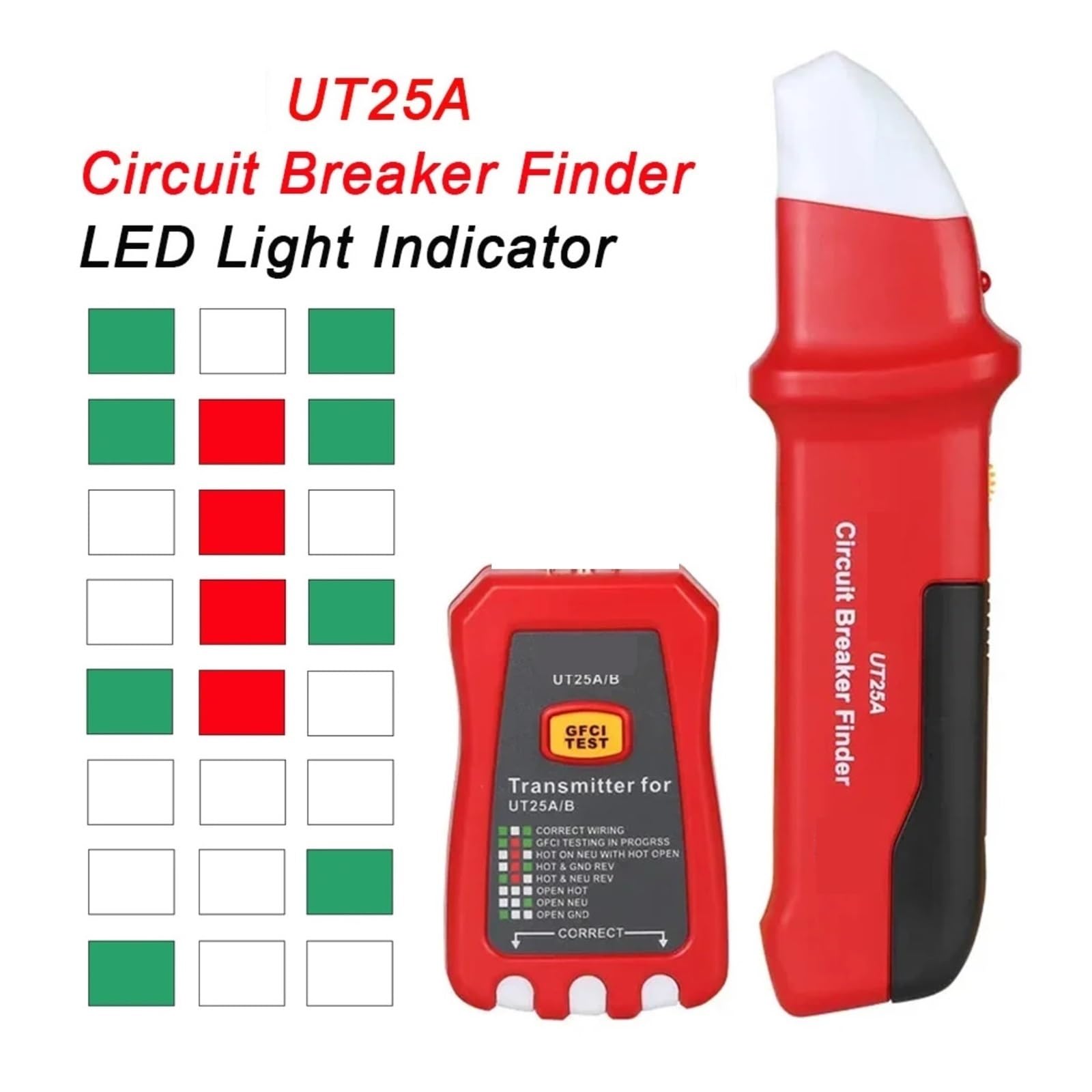 Kit De Test Disjoncteur, Testeur Prise, Diagnostic Automatique, Fusible, Indicateurs LED Sensible, PréCis