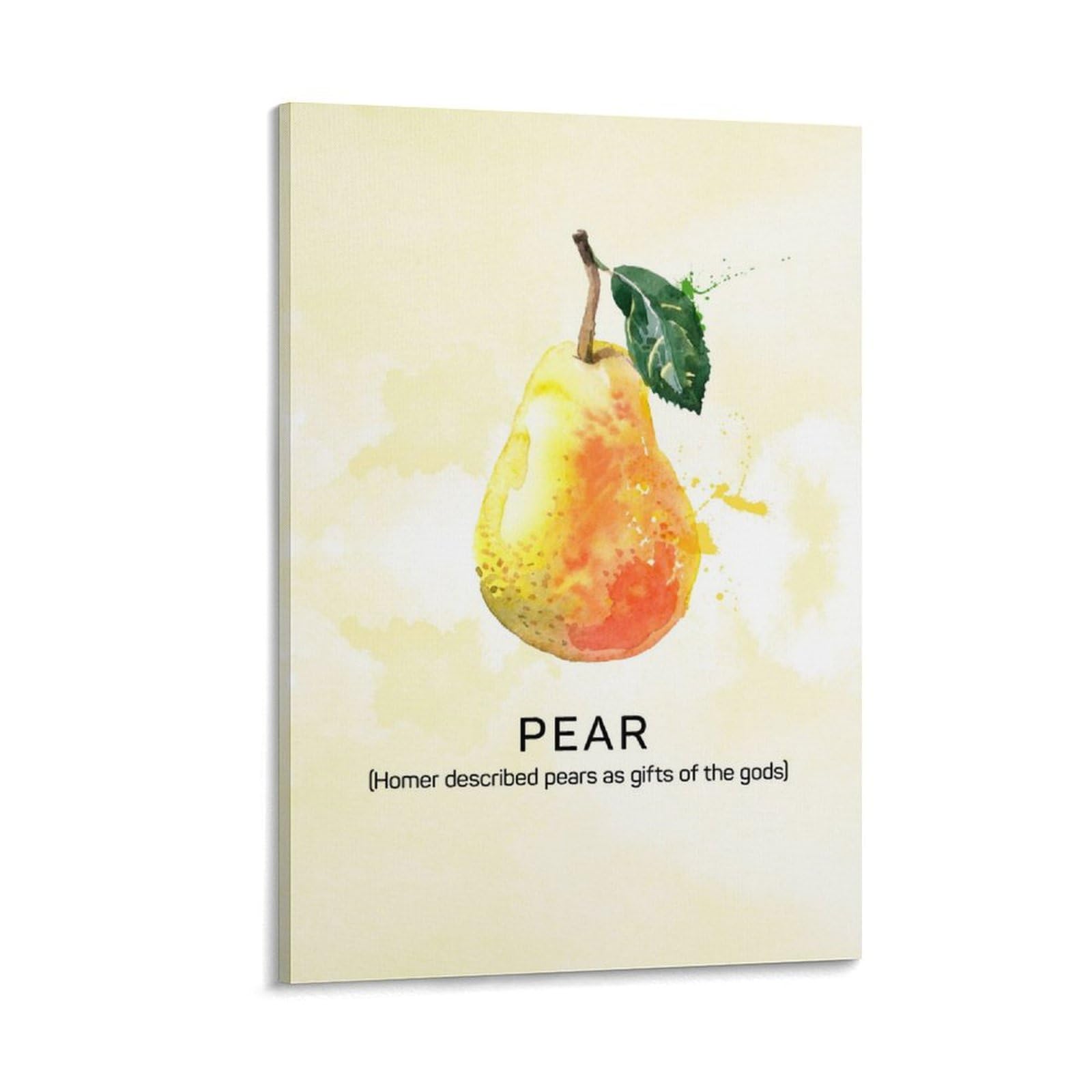 Amazon.co.jp: 水彩画 梨 ポスター 装飾画 キャンバス 壁アート