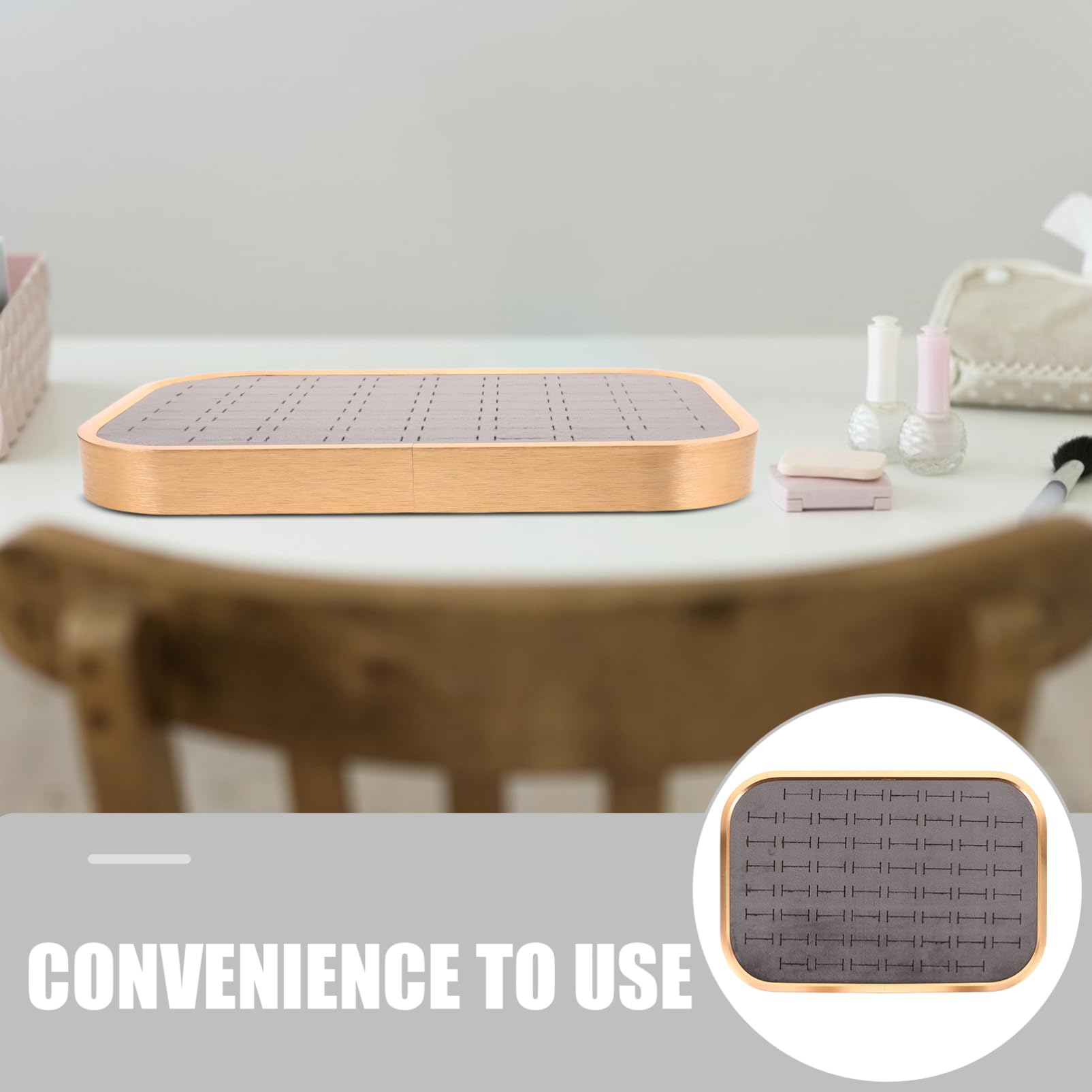 Alipis Bandeja de Terciopelo para Joyas Organizador Rectangular de Compartimentos Bandeja para Guardar Collares Aretes y Anillos para Niñas Esposas y Mamás
