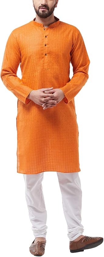 Sojanya Since 1958 MenS Cotton Kurta & Churidar Pyjama Set