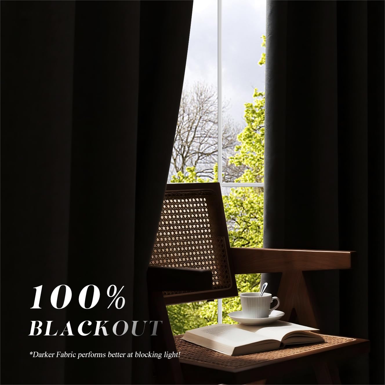 Joywell Oatmeal Linen Full Blackout Curtains 84 Inches Long,Grommet Thermal Insulated Black Out Room Darkening Window Textured Drapes for Bedroom Living Room Nursery,2 Panels Set,52 x 84 Inch