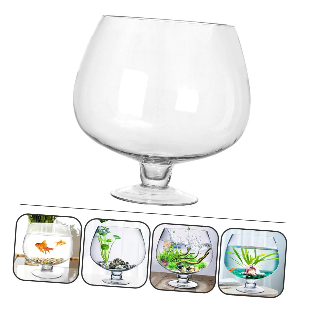 Petit Aquarium Transparent pour Poissons Betta Bocal à Poissons Verre Décoratif Et Facile à Nettoyer pour Bureau Ou Intérieur
