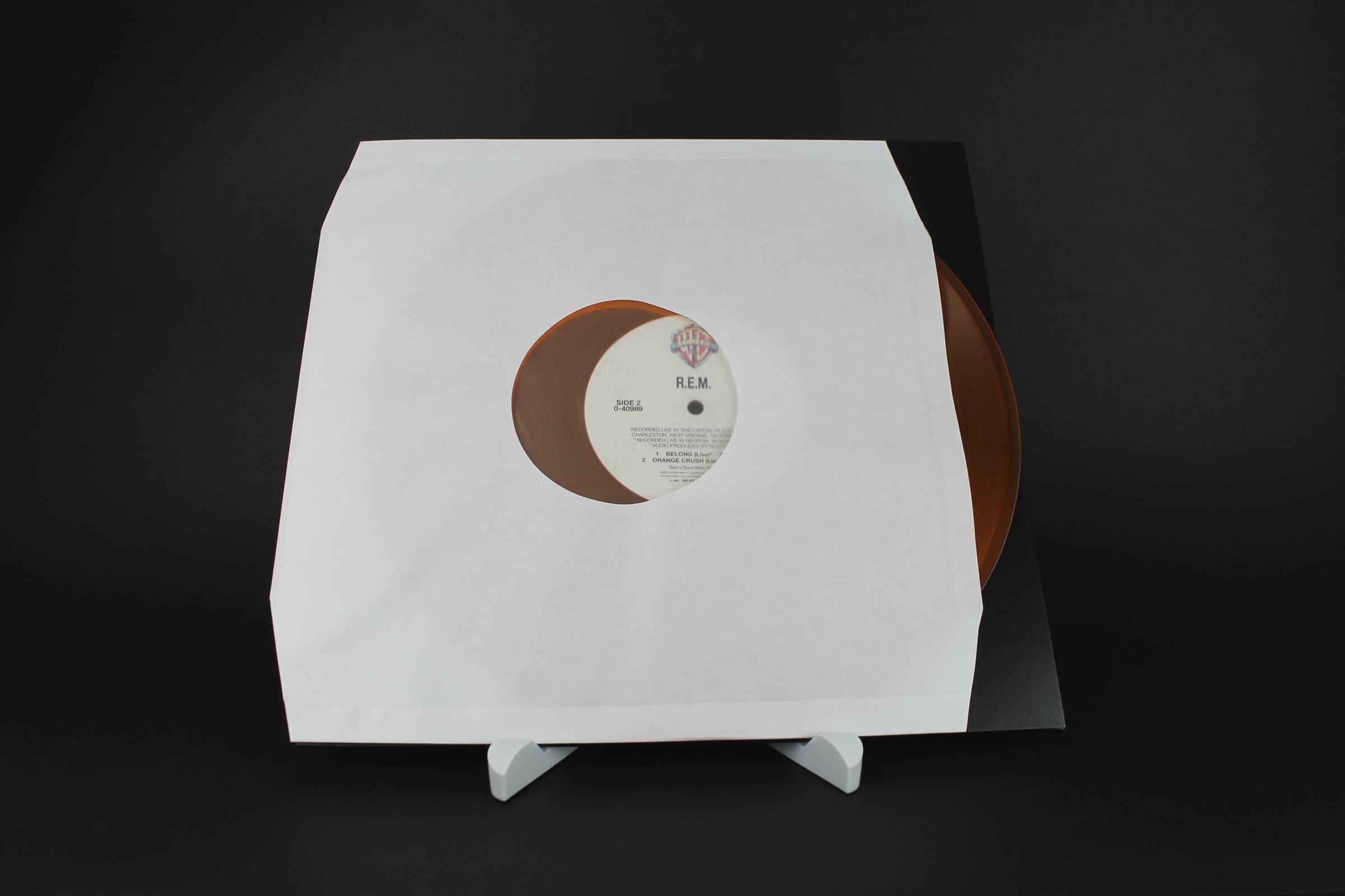 25 pezzi Busta copertina DELUXE custodia interna con angoli sagomati antistatica di alta qualità in carta bianca + velina per dischi vinile formato LP 33 giri o 12" maxi single (diam. 30 cm)