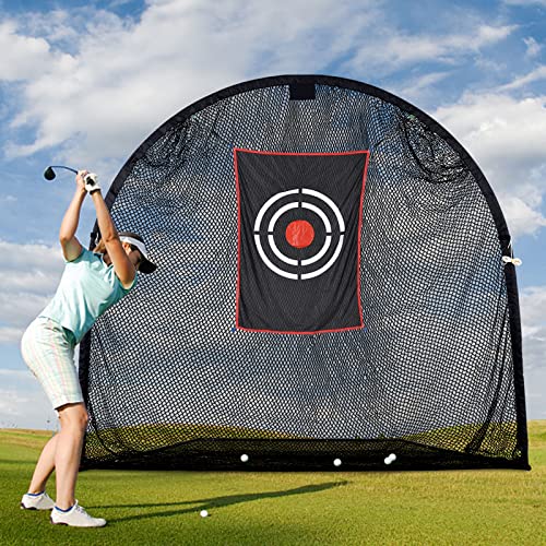 Golf Practice Hitting Nets For Backyard Driving Indoor Use Heavy Duty Practice Golf Driving Nets For Backyard Premium Portable Golf Impact Nets With Frame And Net For Kids Men 7X7 Ft #TOP2