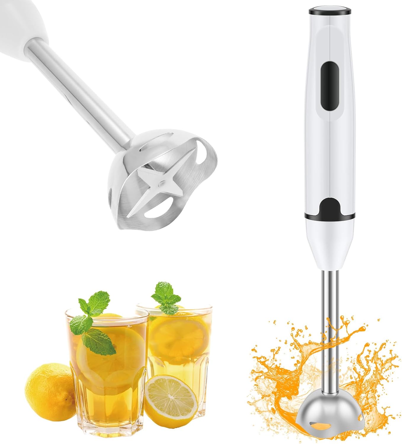 Hand Blender, Multifunctional Immersion Blender, Electric Stick Blender Powerful Electric Ice Crushing Handheld Food Mixer Kitchen Gadget Blender Stick for Soup Smoothie Puree Sauce Juice Hand Blender, Multifunctional Immersion Blender, Electric Stick Blender Powerful Electric Ice Crushing Handheld Food Mixer Kitchen Gadget Blender Stick for Soup Smoothie Puree Sauce Juice