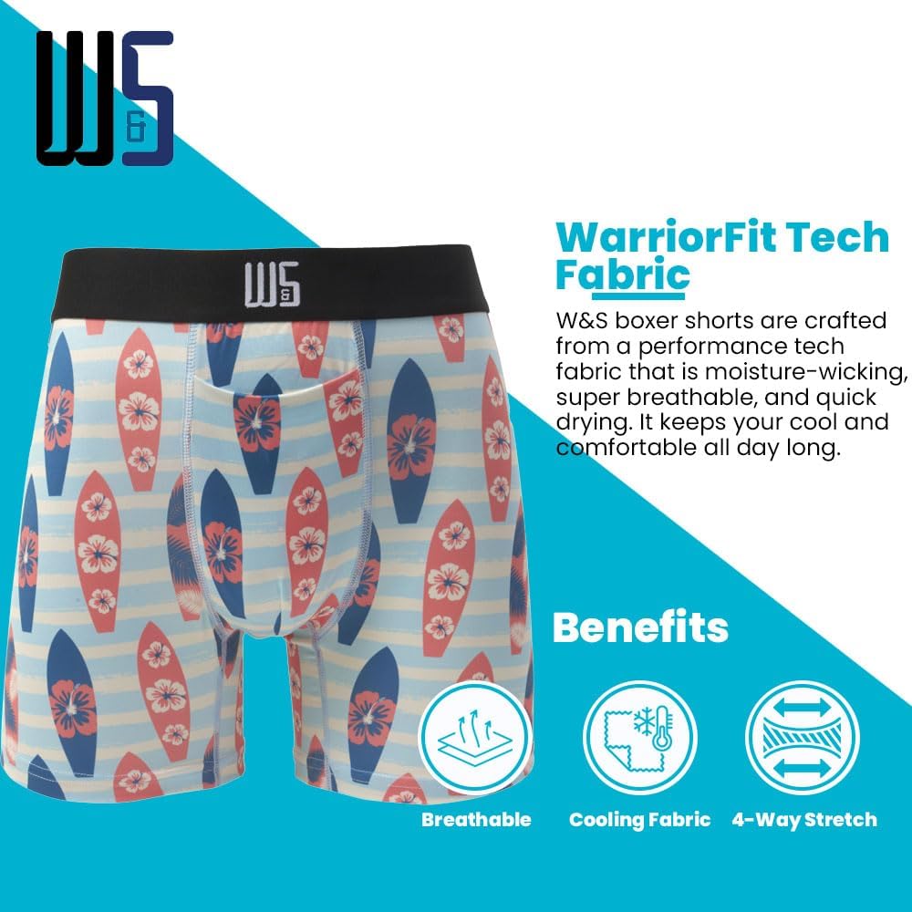 Warriors & Scholar Men’s Trunk Underwear – Moisture-wicking Trunk Boxer Briefs - Image 3