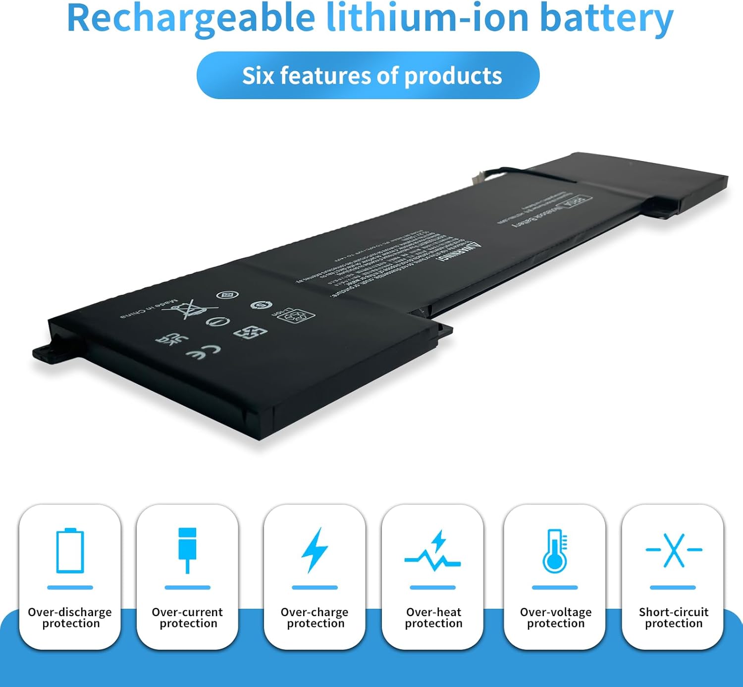 RR04 Laptop Battery Compatible with HP Omen 15-5000 15-5100 15-5200 15T-5000 15-5001NA 15-5010NR 15-5012TX 15-5116TX 15-5014TX 15-5016TX 15-5220NR 15-5210NV 15-5051NA TPN-W111 Series(15.2V 58Wh)