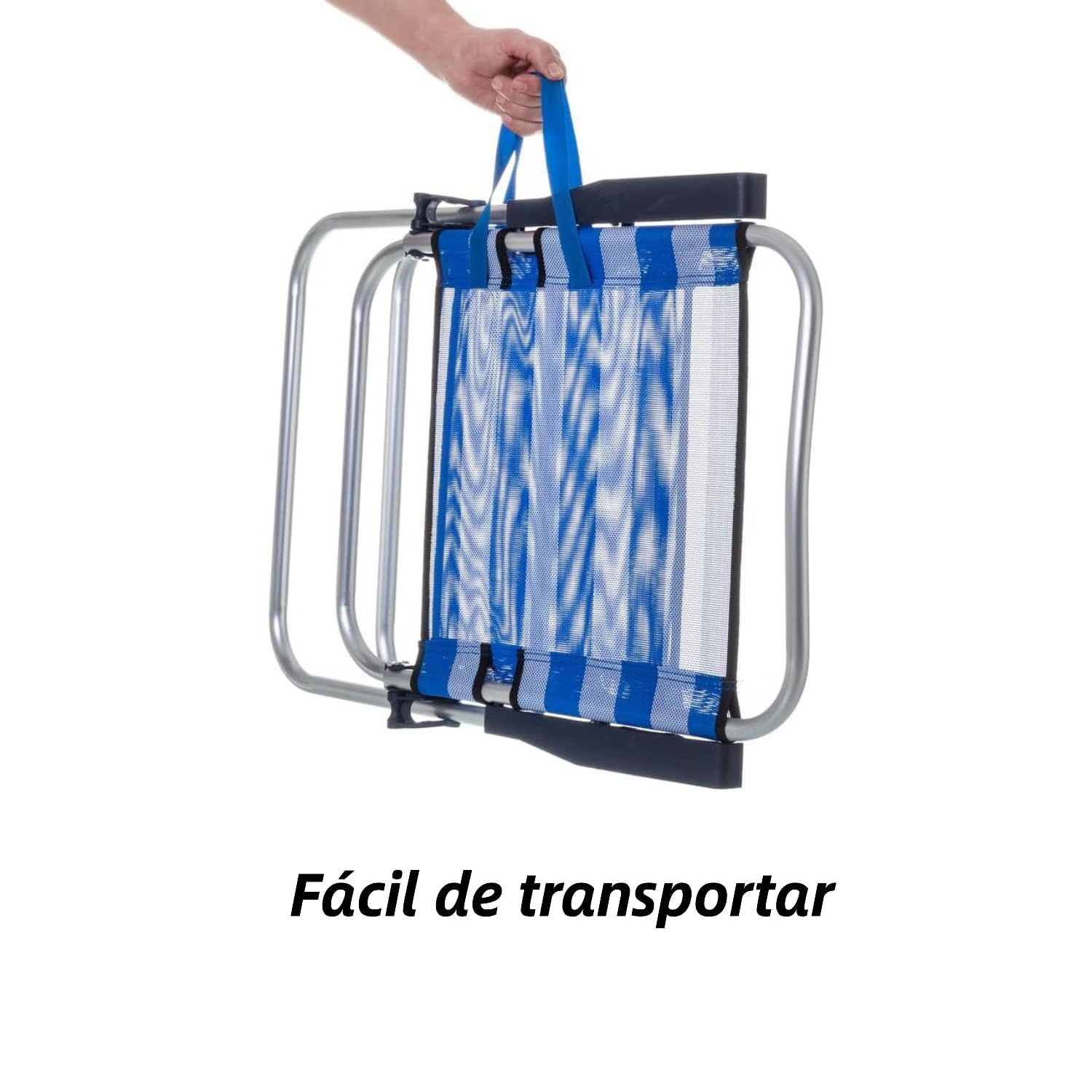 Silla de Playa Reclinable y Plegable Convertible en Cama – Aluminio Ligero y Textileno, 4 Posiciones, Portátil para Camping, Jardín, Terraza, 53x62x20/78CM (Turquesa, 2 Unidades)