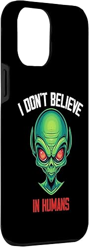 Miniatura 3 de iPhone 14 Pro Max I Don't Believe In Humans Green Alien UFO Sci-fi lovers Case