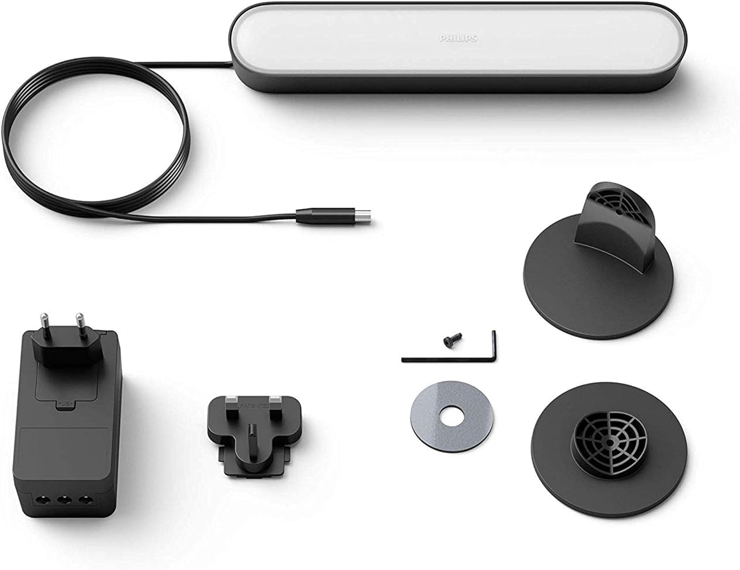 Philips Hue Play White and Color Ambiance LED Barre Lumineuse Connectée, Pack Simple, Noir, Compatible Alexa, Google Assistant, Apple HomeKit