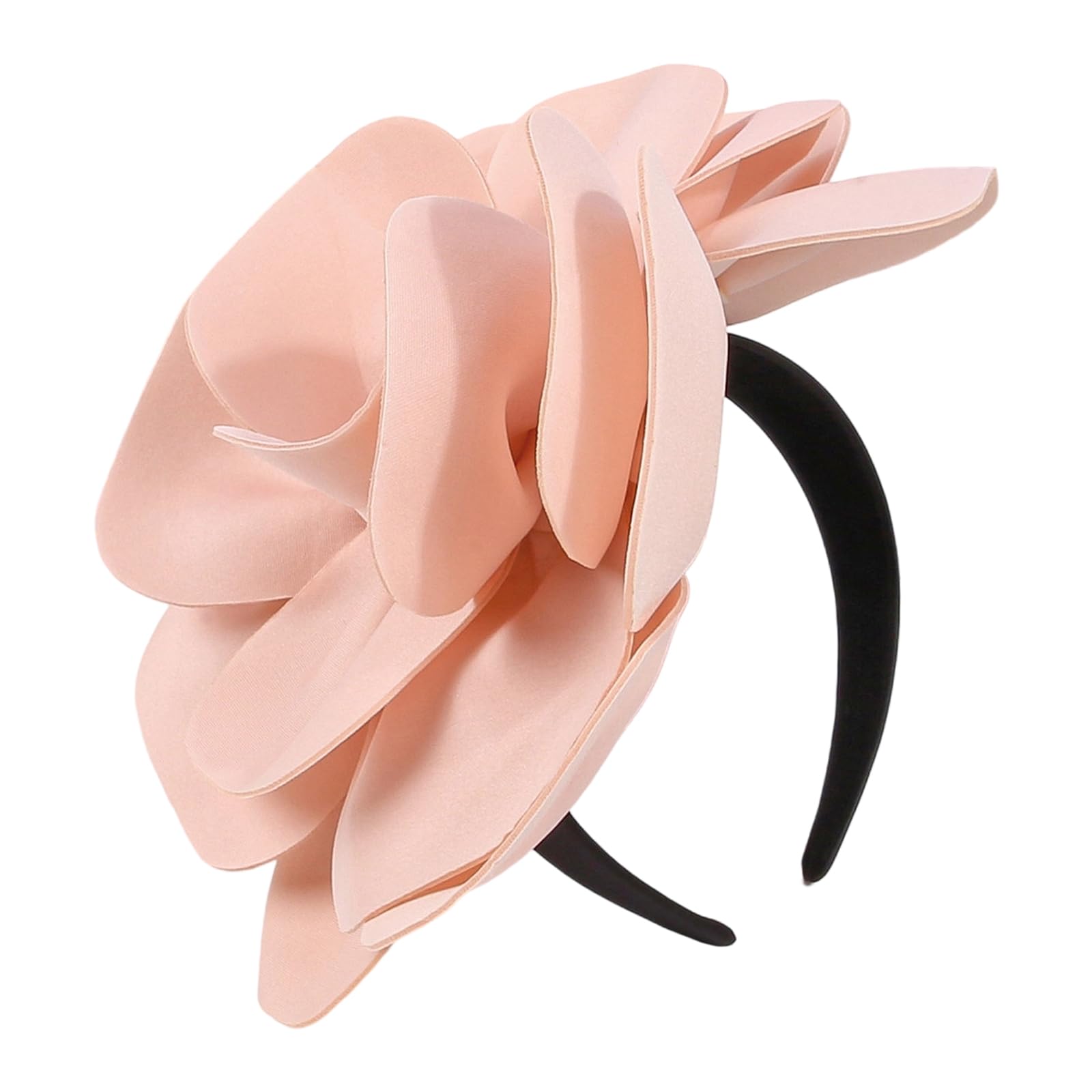 MICFENY Soft Cloth Floral Headpiece Women's Comfortable Hairband for Stage Shows Theatrical Event Bold Hair Ornament