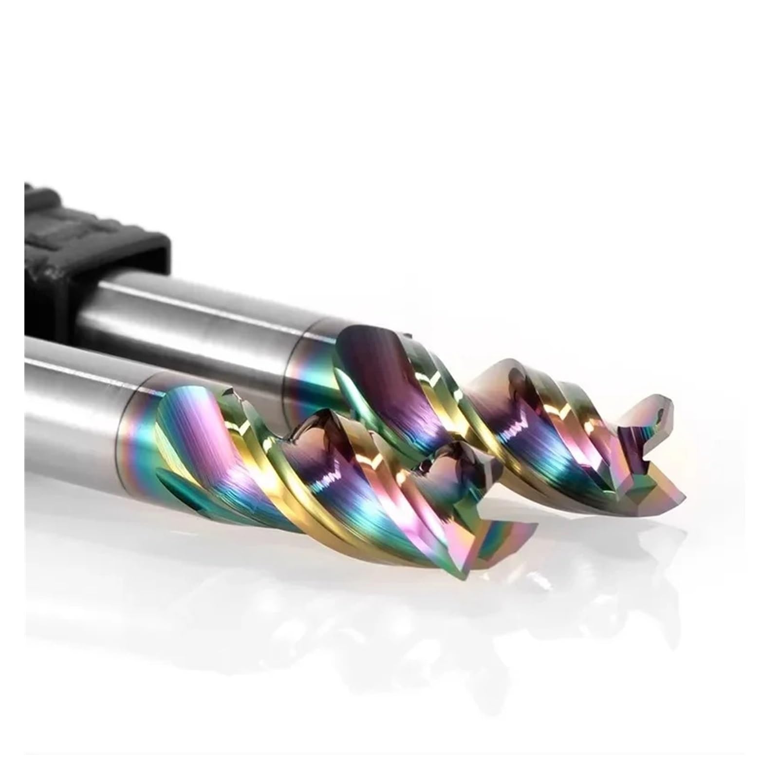 1 Uds HRC65 revestimiento colorido carburo de acero tungsteno 3 flauta fresa con ranura en U maquinaria CNC aluminio herramienta corte fresado especial(10x25Cx10Dx75L)