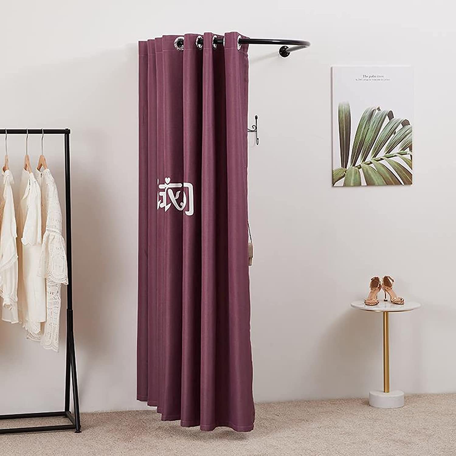 Cabine d'essayage simple avec rideau occultant pour vestiaire