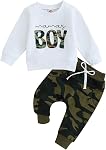 Toddler Baby Mama's Boy Clothes Long Sleeve Sweatshirts Pullover Tops + Joggers Pants Fall Winter 2pcs Outfit
