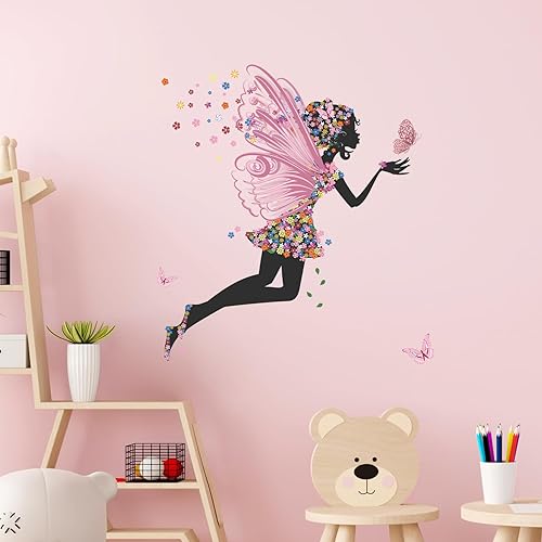 Miniatura 3 de Supzone Calcomanías de pared de mariposa para niña, calcomanías de pared de hadas, calcomanías de vinilo removibles para niñas, bebés, guardería,