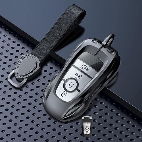 Miniatura 3 de JanneChou Funda de metal de aleación de zinc para Ford Fusion F150 F250 F350 F450 F550 Edge Explorer Escape Mustang