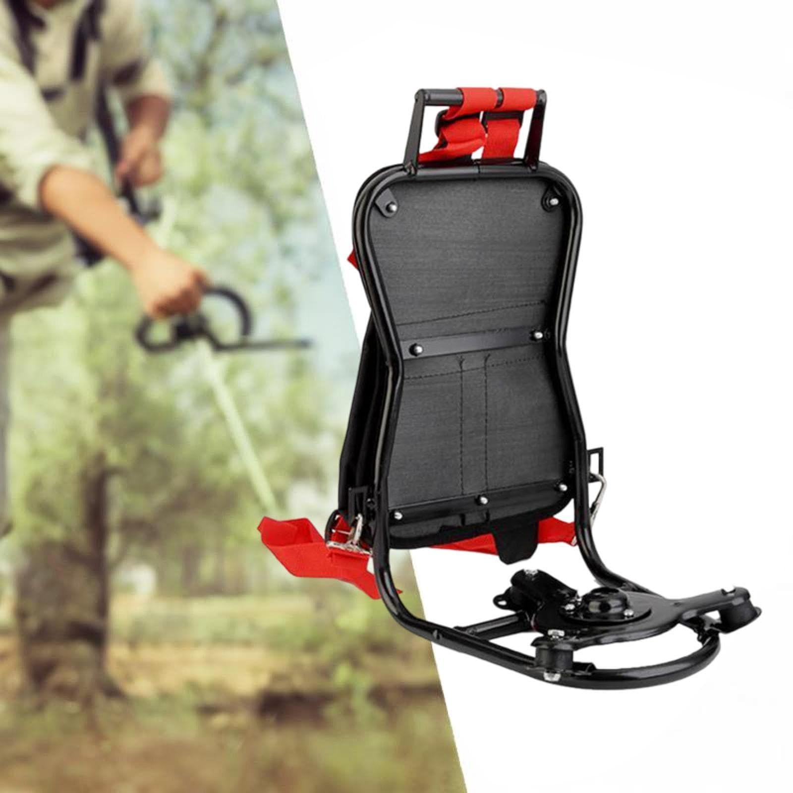 Amagogo Système de Sac à Dos pour débroussailleuse avec Support de Coupe-Bordures à Base Triangulaire Universel pour aménagement paysager Professionnel,