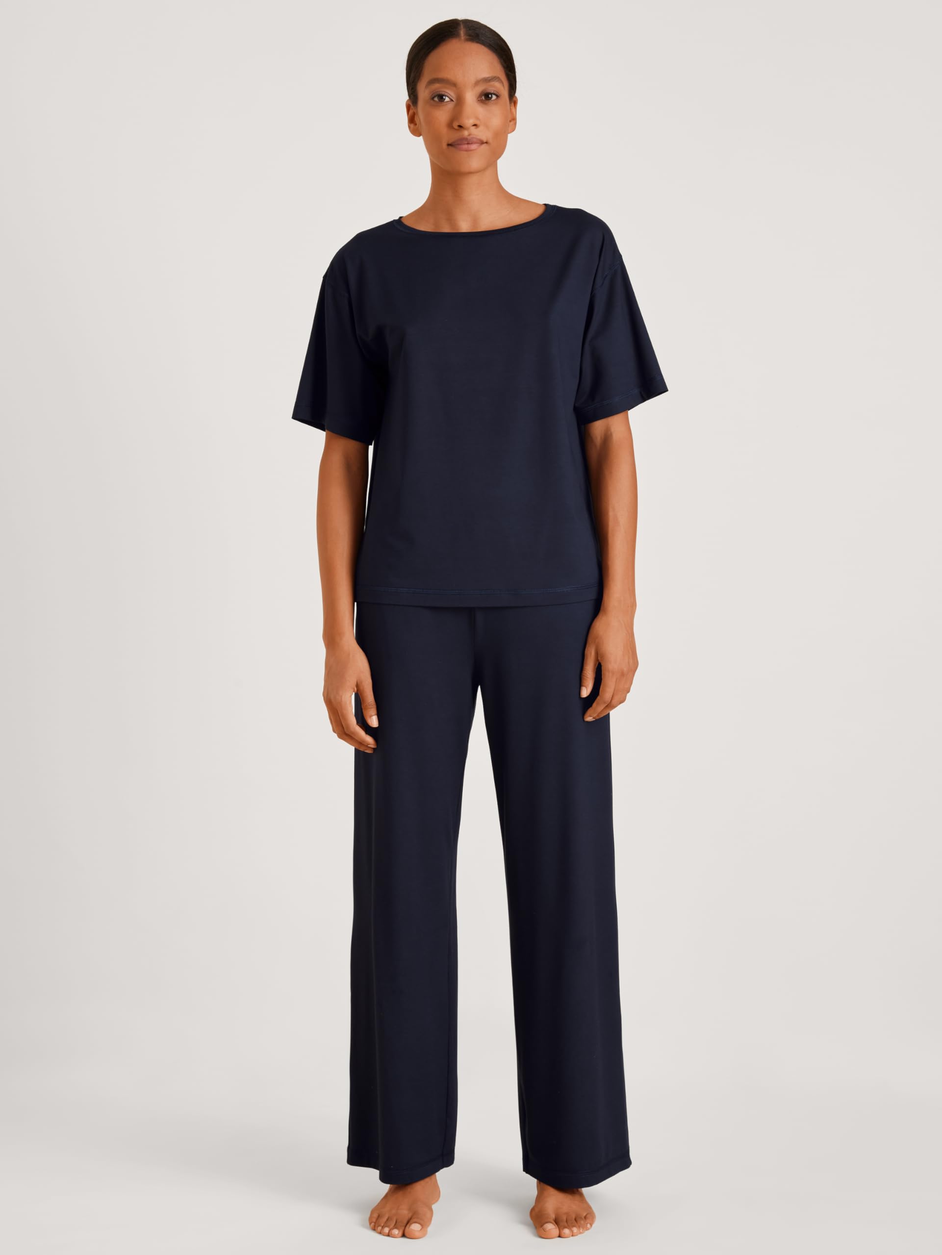 CALIDA Deepsleepwear Balancing T-Shirt Damen, Rundhalsausschnitt mit weiten Ärmeln