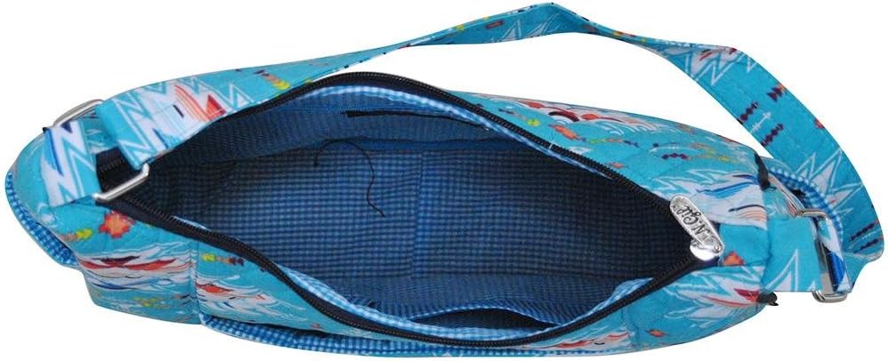 NGIL Quilted Cotton Hobo Shoulder Bag (Southern Aztec Serape Navy)