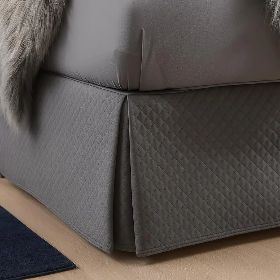 Saia para Cama Box Queen Matelada em Poliéster Lindas Vários Tamanhos (Cinza, Queen)