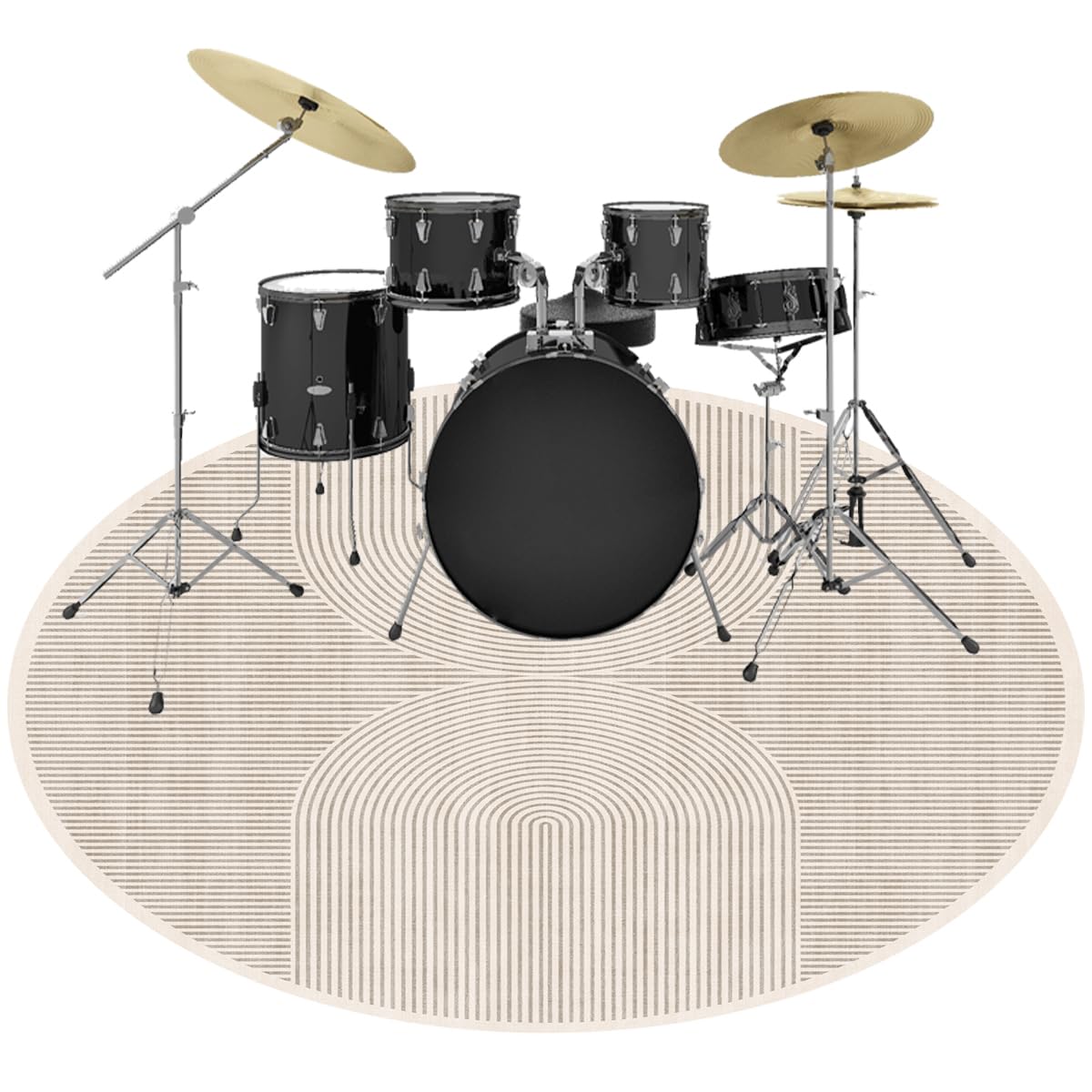 Alfombra Bateria Redonda 100cm,Alfombra para Bateria Acustica Antideslizante,Alfombra para Batería,Alfombra Bateria Electronica (Multicolor B)
