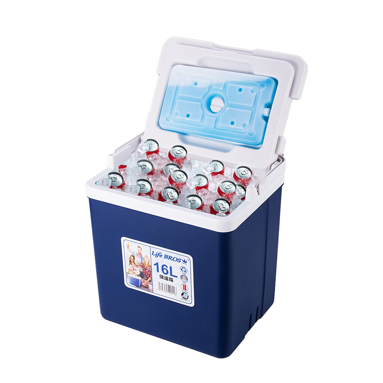 Portable Deep Freeze Cooler Premium Ice Chest 10L/10.6QT, Insulated Ice Box 15 Can for Camping, Fishing, BBQs, Tailgating & Outdoor Activities