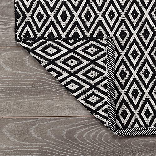 Sealskin Trellis Badteppich 60x60 cm Baumwolle Schwarz, 800107 – Ansicht 4
