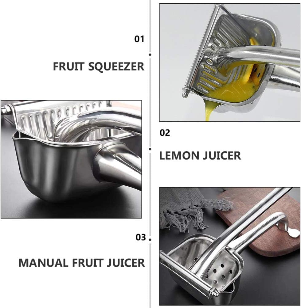 Manual Orange Juicer Machine Stainless Steel Citrus Squeezer Easy to Use