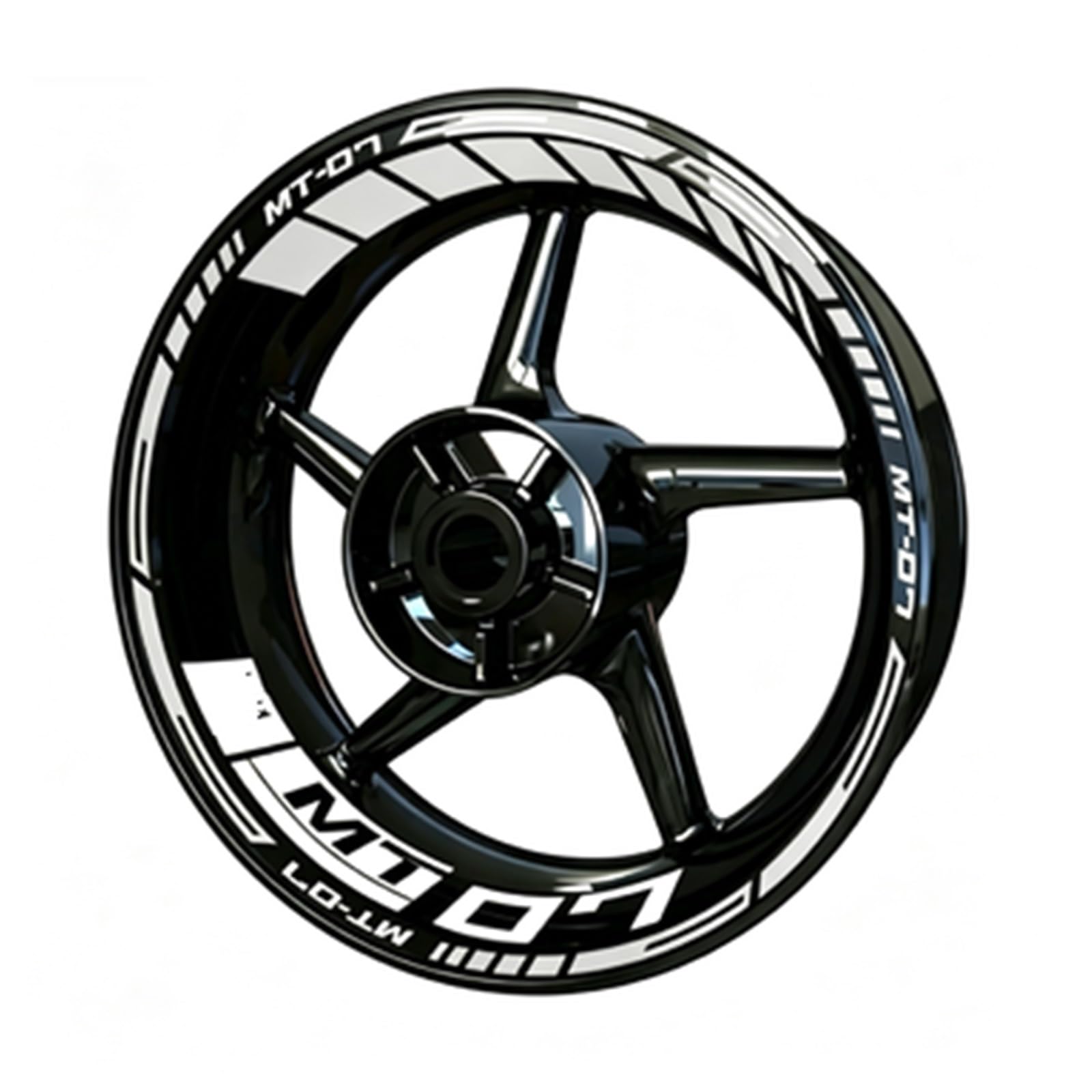 Reflective for Yamaha MT-07 MT07 Motorcycle Wheel Sticker Hub Decal Rim Stripe Tape Motorbike(Color7)